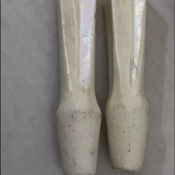 $6 each! Lot 2 Perfume Bottles Stopper porcelain Iridescent Opalescent VINTAGE - Picture 8 of 12